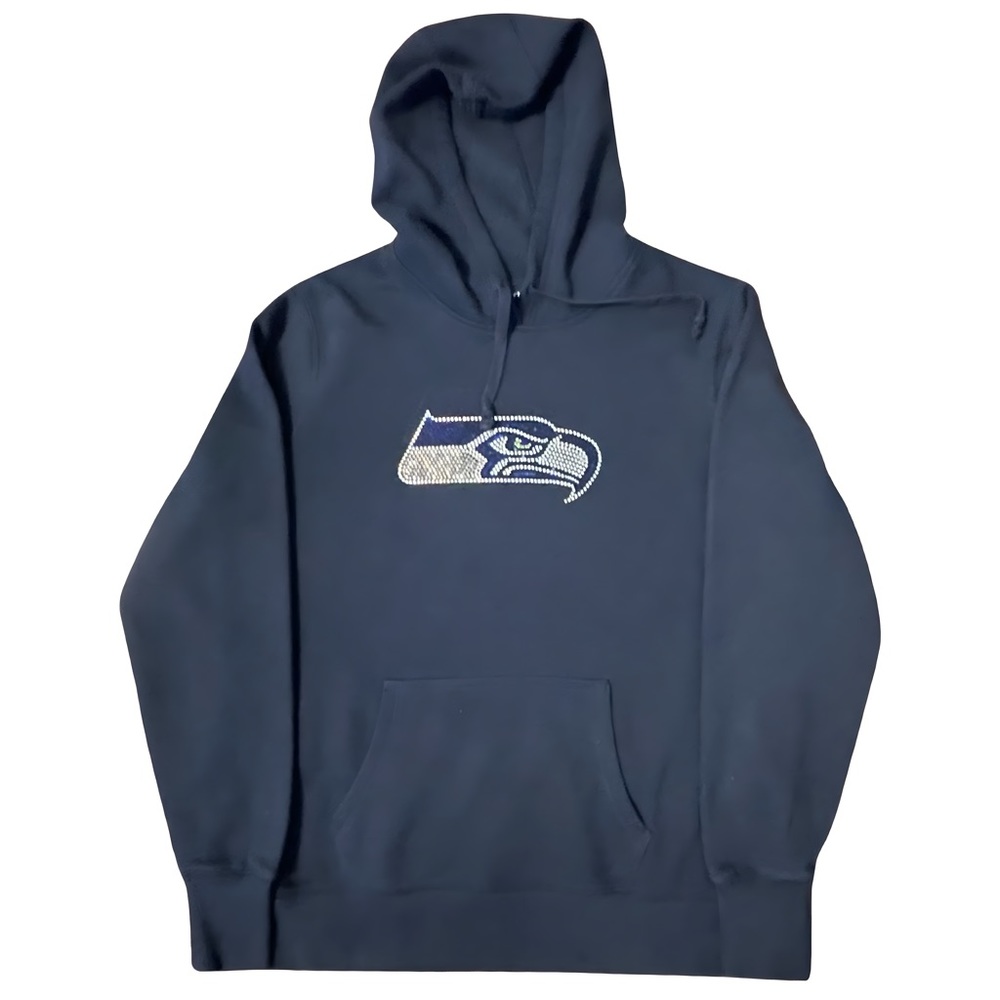 SPORT TEK SEATTLE SEAHAWKS SEQUINED HOODIE SWEATSHIRT